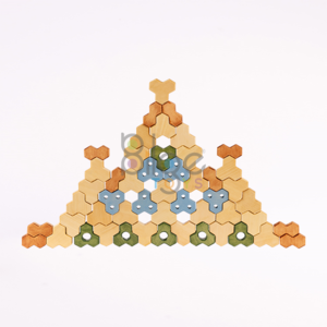 Honeycomb Balance Set Linden Wood (Solid Wood) 25 - 49 Pieces Colourful