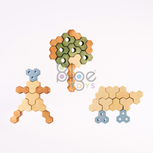 Honeycomb Balance Set Linden Wood (Solid Wood) 25 - 49 Pieces Colourful