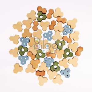 Honeycomb Balance Set Linden Wood (Solid Wood) 25 - 49 Pieces Colourful
