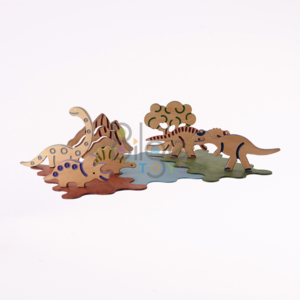 Dinosaur Set Birch Plywood 10 - 14 Pieces