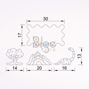 Dinosaur Set Birch Plywood 10 - 14 Pieces