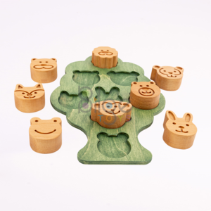 Forest Animals Find Plug Set Beech Wood & Birch Plywood 1 - 9 Pieces