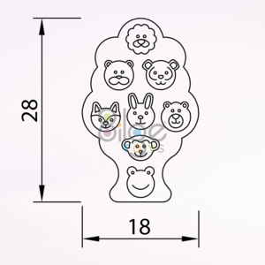 Forest Animals Find Plug Set Beech Wood & Birch Plywood 1 - 9 Pieces