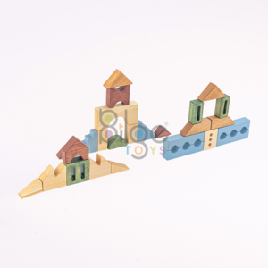 City Blocks Balance Set Linden Wood (Solid Wood) 25 - 49 Pieces Colourful