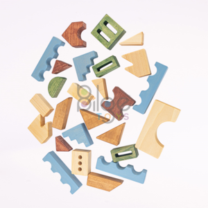 City Blocks Balance Set Linden Wood (Solid Wood) 25 - 49 Pieces Colourful